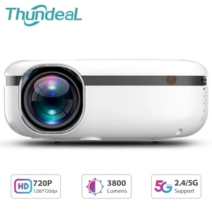 thundeal td92 5g wifi mini projector for 1080p video beamer smart phone mirroring airplay portable home theater 720p projectors free global shipping