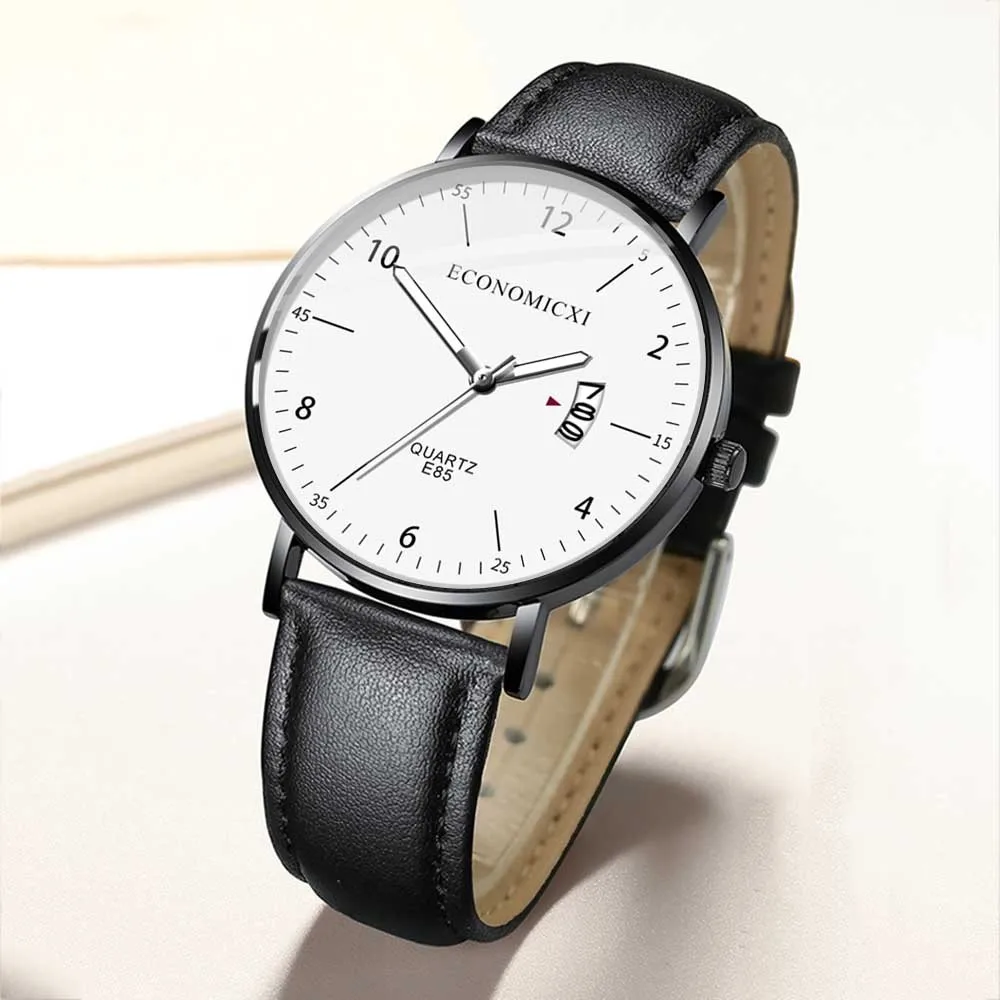 

DUOBLA watch men luxury watches waterproof leather band fashion wristwatch mens quartz watch Casual Geneva men's watches