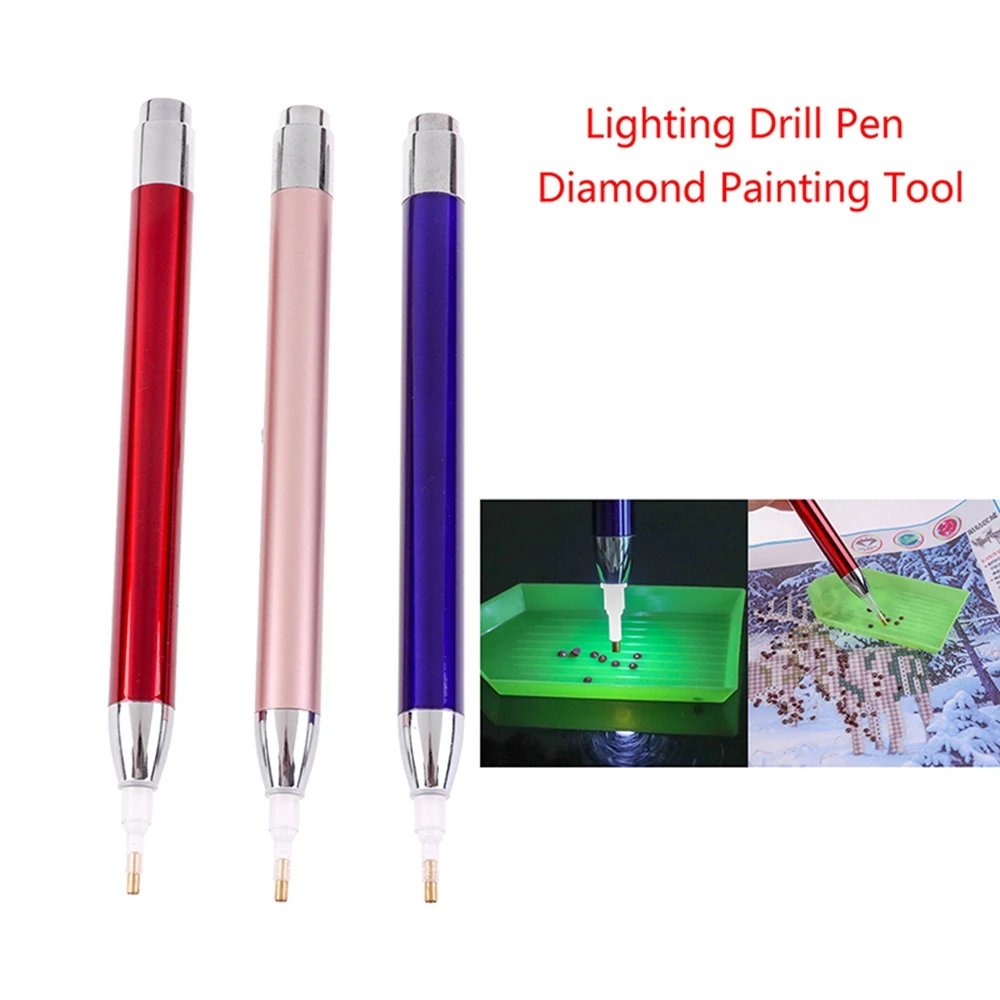

1 Pc Cross Stitch Tool Point Drill Pen Lighting Diamond Pens 5D Painting With Diamonds DIY Sewing Accessories Professional