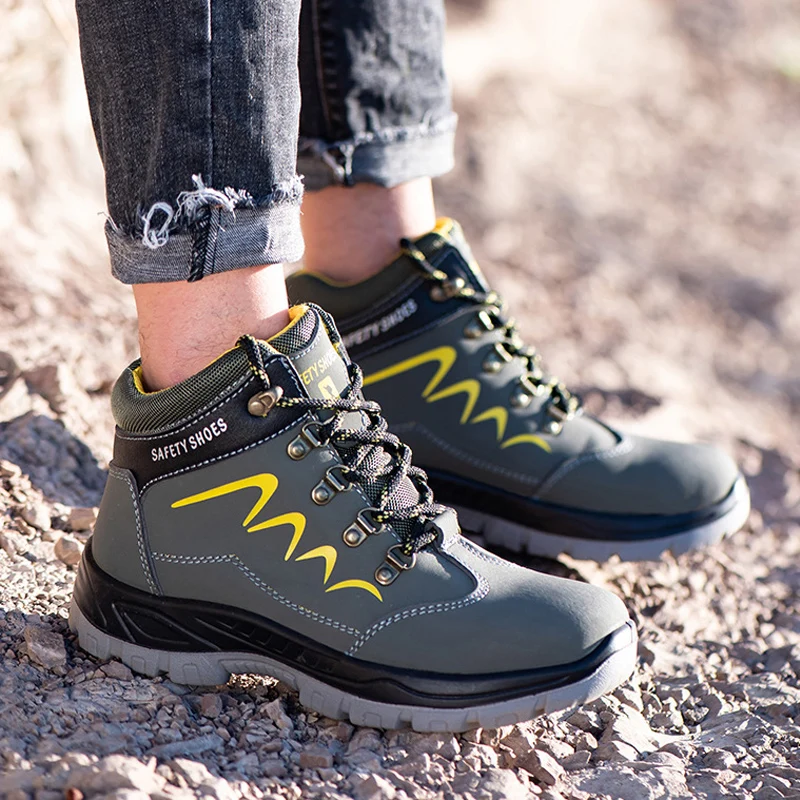 Водонепроницаемая Мужская защитная обувь кожаные рабочие ботинки офицера по