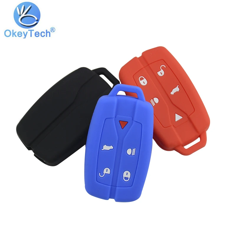 Мягкий силиконовый чехол для ключей от машины OkeyTech Land Rover Freelander 2 5 кнопок |
