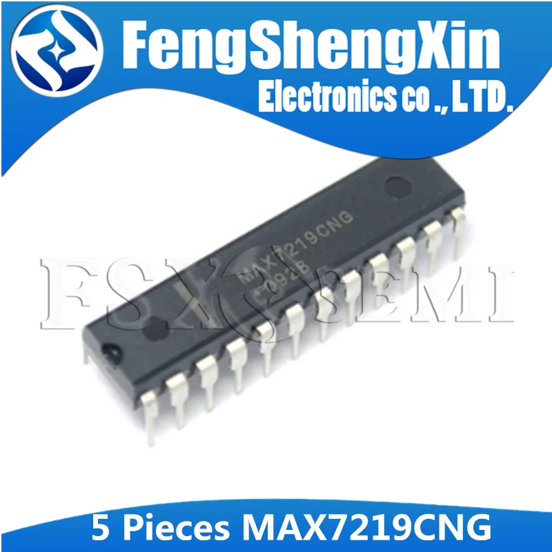 5 шт. MAX7219CNG DIP 24 MAX7219CWG MAX7219EWG MAX7219 SOP драйверы светодиодного дисплея IC|Интегральные