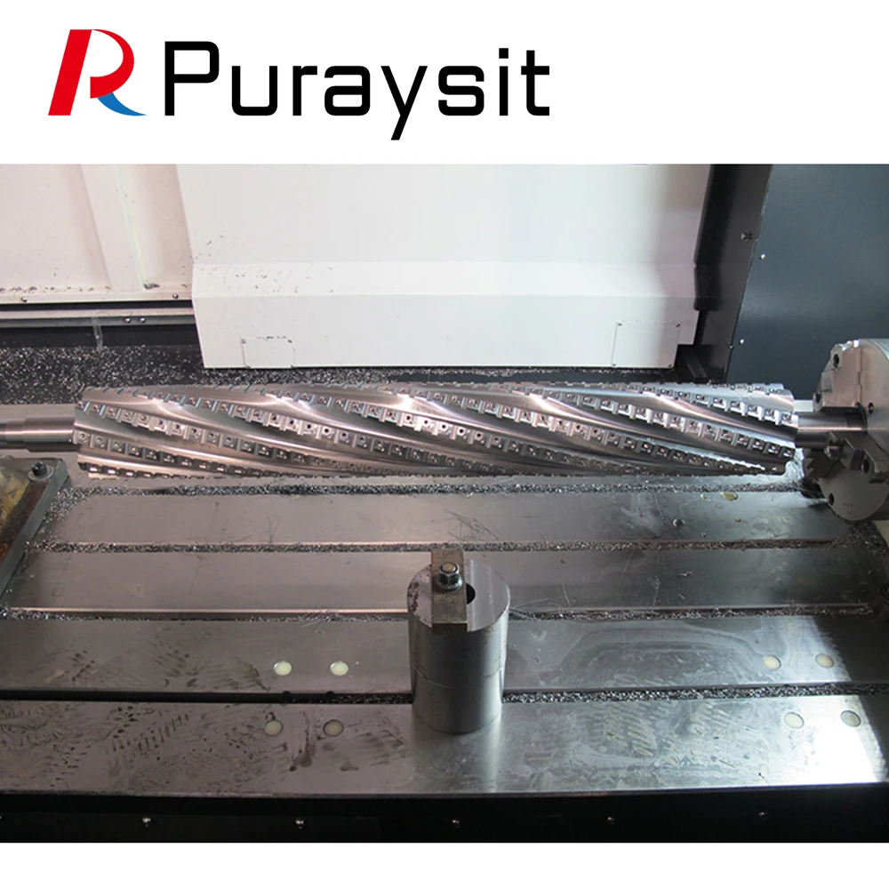 Стальной режущий вал съемный спиральный деревообрабатывающий стальной пресс