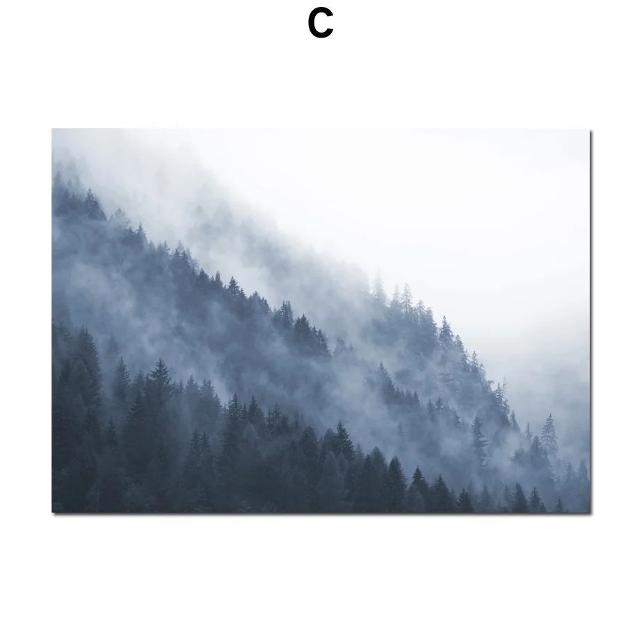 Абстрактный геометрический слон гора настенная Картина на холсте скандинавские