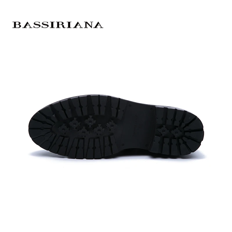 Bassiriana новые зимние ботинки мужские кожаные ботинки с мягкой натуральной шерсти черный 39-45 размер