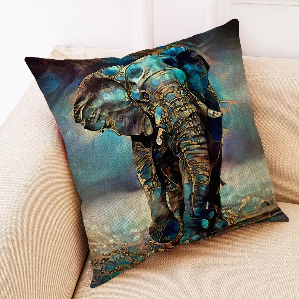 Дикие животные наволочка декоративная подушка Hoga funda cojines 45x45 housse de coussin Nordic