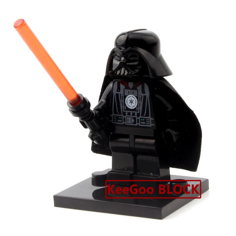 Красный Фигурки из Звездных Войн Leia Han Solo Yoda Luke Sith Lord Darth Vader Maul Revan Dooku Sidious, строительные блоки, кирпичи, игрушки - Цвет: Красный