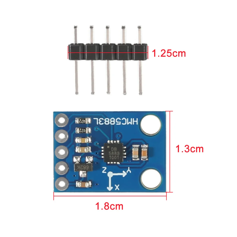

GY-273 3V-5V HMC5883L Triple Axis Compass Magnetometer Sensor Module Three Axis Magnetic Field Module For Arduino