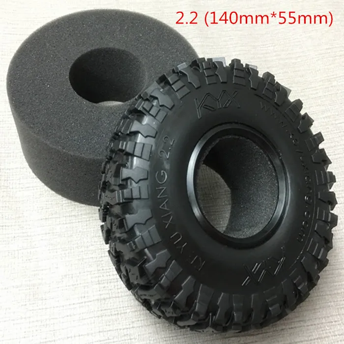 

Racing Rubber 2.2 Inch Tires 140mm*55mm Tyres for 1/10 Rc Crawler Car Axial SCX10 II 90046 D90 Wraith Traxxas TRX4