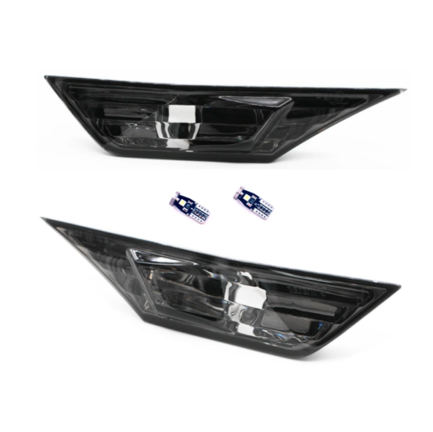 

For Civic 10th gen sedan 2016 2017 2018 Car Left&Right Side Markers Smoked Lens Switchback Amber White Signal lights Lamp 2Pcs