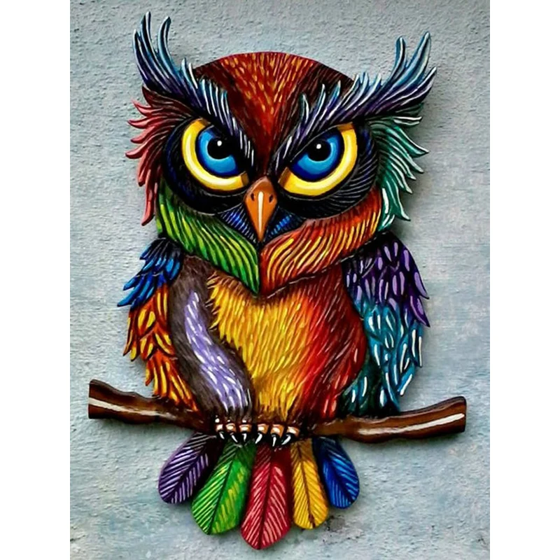 

Full Square/Round Drill 5D DIY Diamond Painting "Colourful Owl" 3D Rhinestone Embroidery Cross Stitch 5D Home Decor Gift