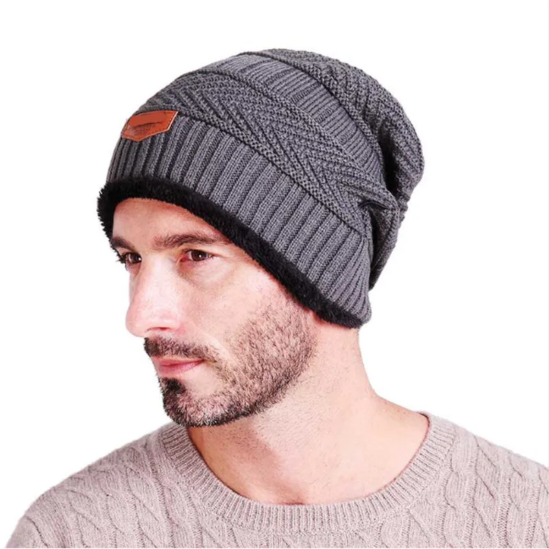 

Clearance Sale Coral Fleece Winter Men's Hat High Quality Winter Thick Warm Beanies Hat Fashion Unisex Knitted Beanies Hats Caps