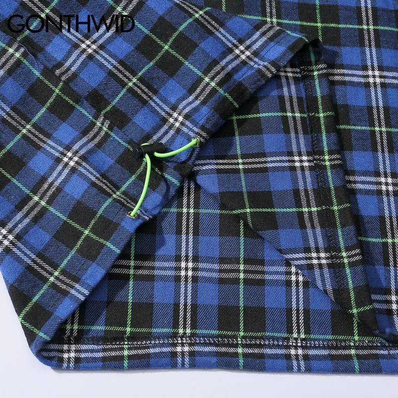 GONTHWID Поддельные 2 шт. мульти пуловер с карманами Длинные рукава кнопки вниз