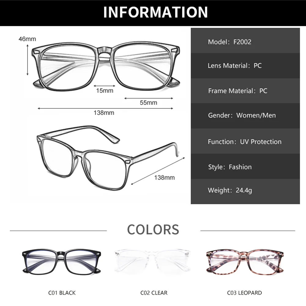 

2020 Black Frame Square Transparent Glasses Frame Women Retro Acetate Men Eyeglasses Clear Lens Glasses Frame Optical Eyeglasses