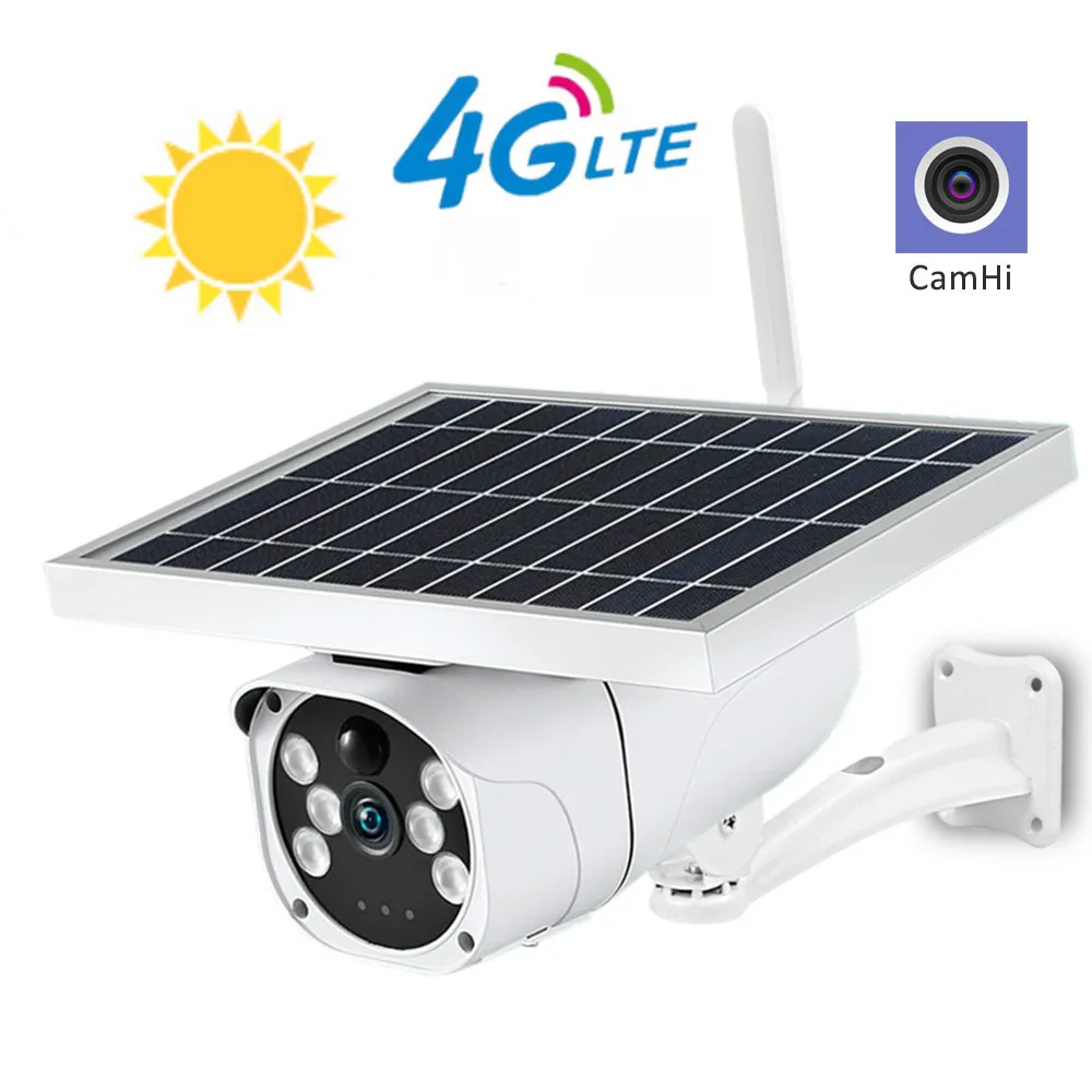 4G sim-карта Солнечная камера 1080P HD внешняя Встроенная литиевая батарея