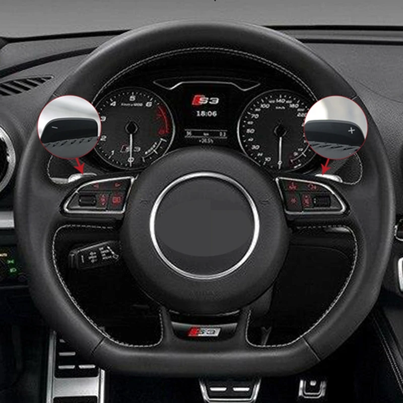 DKCEIS черного цвета из мягкой замши крышки рулевого колеса для Audi S1 8X S3 8V Sportback S4 B8