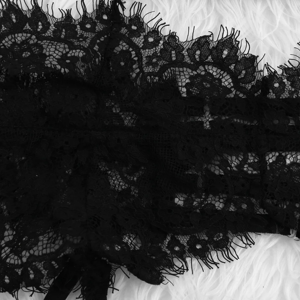 

Women Leg Ring Neck Ring Lace Lingerie Bra Thong Garter Underwear Sleepwear Women Intimates Lenceria Sexy Underwear Set