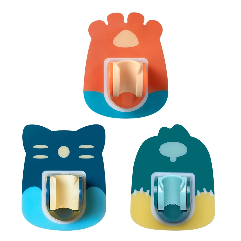 

Cartoon Shower Holder Punch-free Adjustable ABS Bathroom Strong Bearing Capacity Shower Stand for Home Bracket Fixed Base