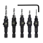 Набор сверл для столярных работ, 5 шт., 14 дюйма, с шестигранным хвостовиком из быстрорежущей стали JS22