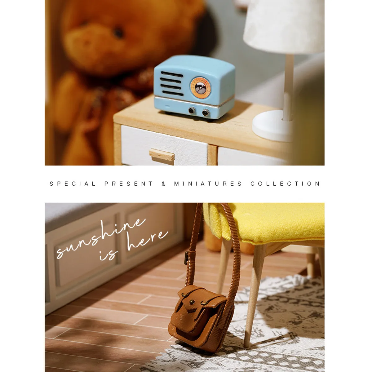 

Mini DIY Doll House Sunshine Study Room Hand Assembled Wooden Building Model Miniature Surprise House Birthday Creative Gift