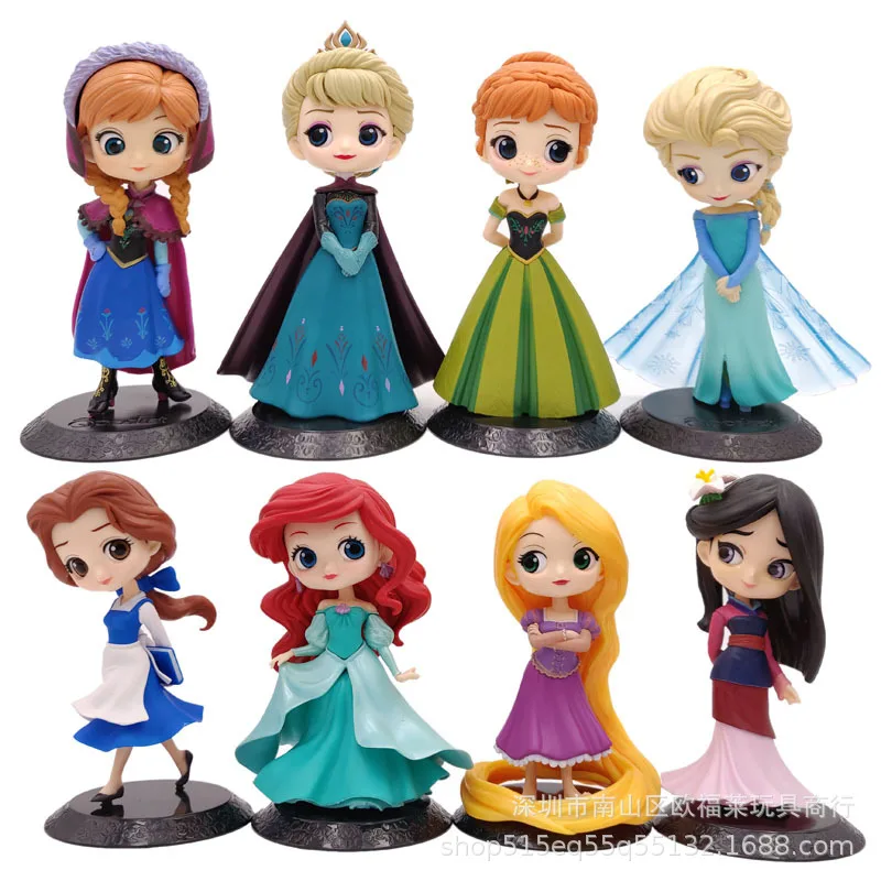 Экшн-фигурки Disney Холодное сердце принцесса Анна Эльза ПВХ модель куклы Золушка