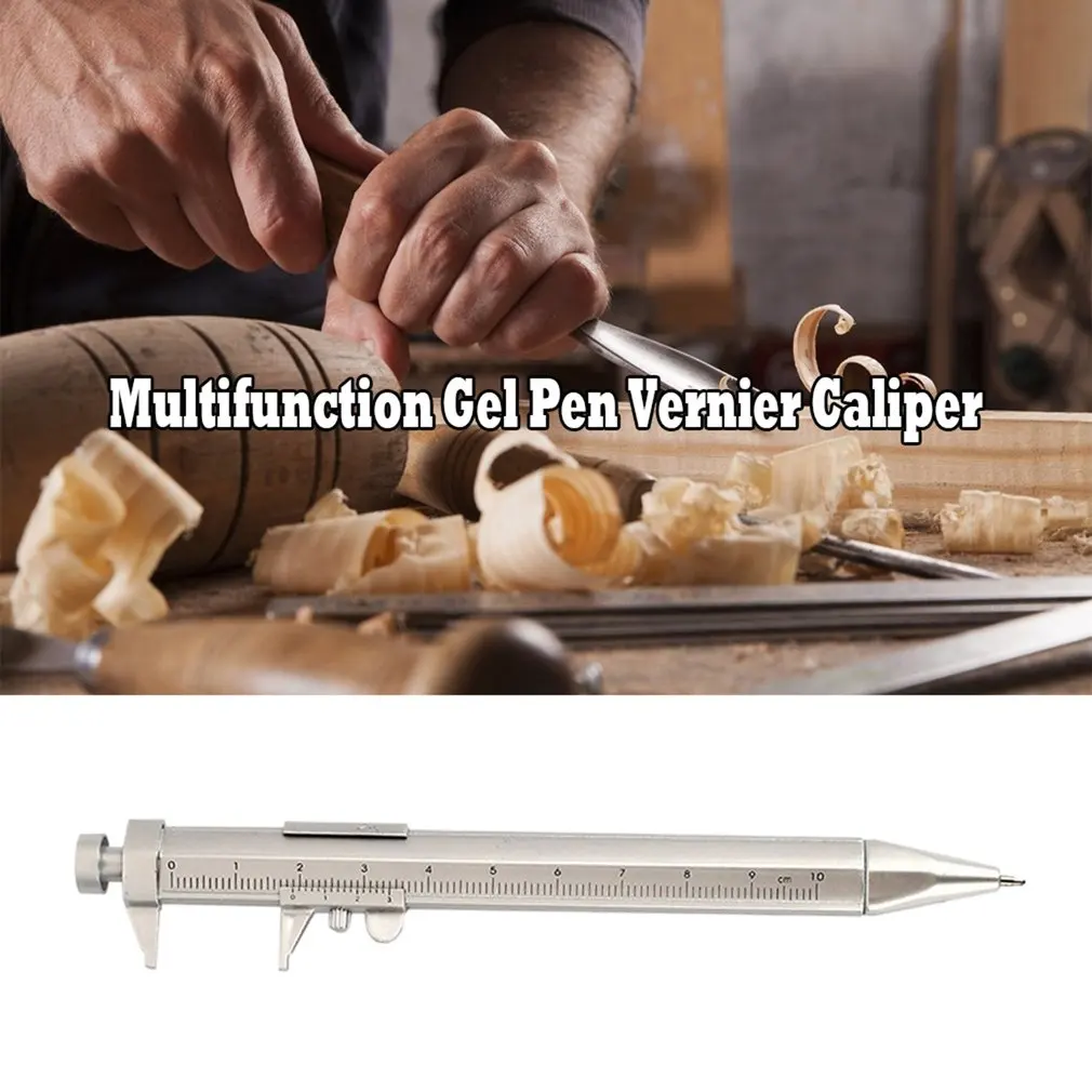 

1PC New Multifunction Gel Ink Pen Vernier Caliper Roller Ball Pen Stationery Ball-Point 0.5mm Drop shipping