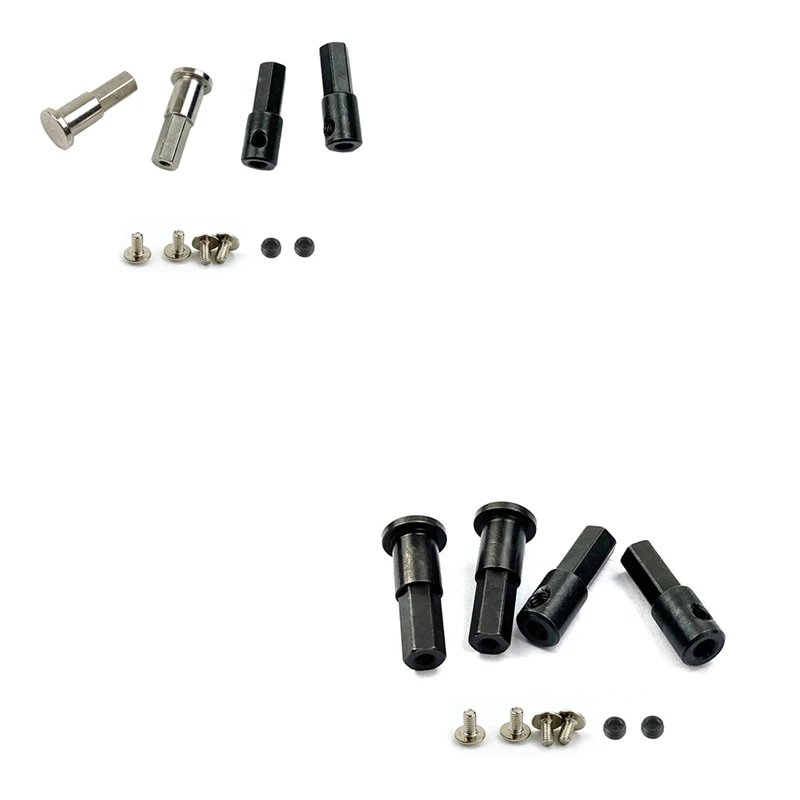 

for WPL D12 1/10 RC Car Upgrade Parts Metal 5mm Front Wheel Hub Hex Adapter Combiner & Rear Axle Shaft Adapter