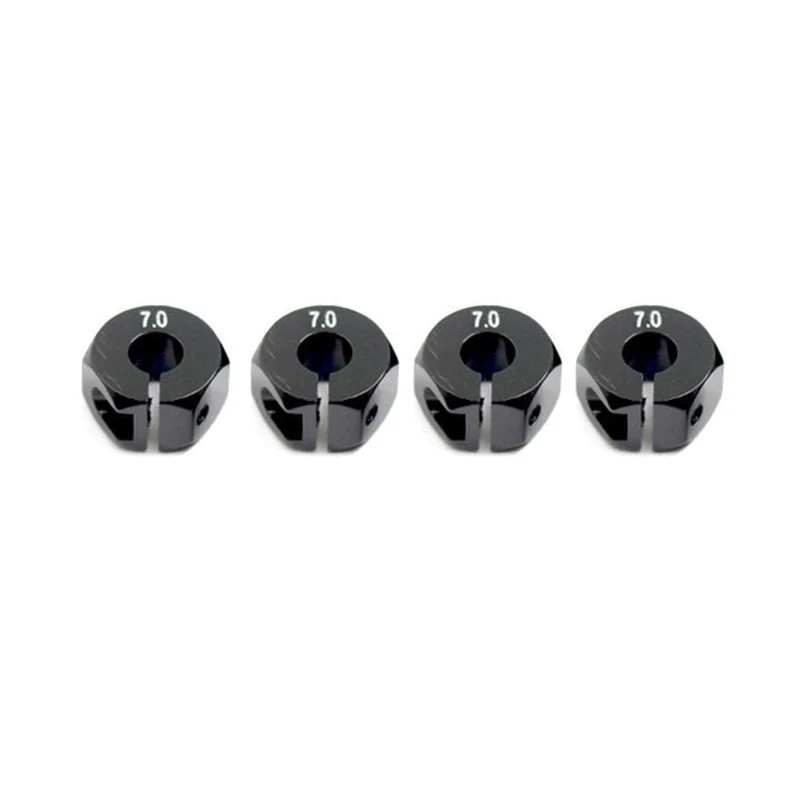 

12mmx7mm Wheel Hex Fittings Hex Hub Adapter for RC Car Truck Fittings with Pins and Screws(Black)