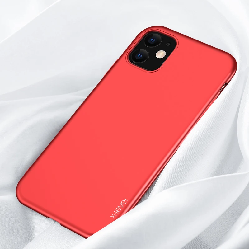 Для Iphone11 Pro Max X-level Силиконовый ТПУ чехол для телефона для Iphone 11 Pro Max 6," ультра тонкий 360 Защитный чехол на заднюю панель чехол - Цвет: Red