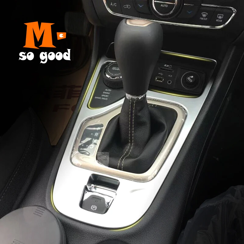 

2014 2015 2016 2017 2018 для Jeep Cherokee KL автомобильный АБС матовый рамка для рычага переключения передач Панель отделка авто аксессуары наклейка