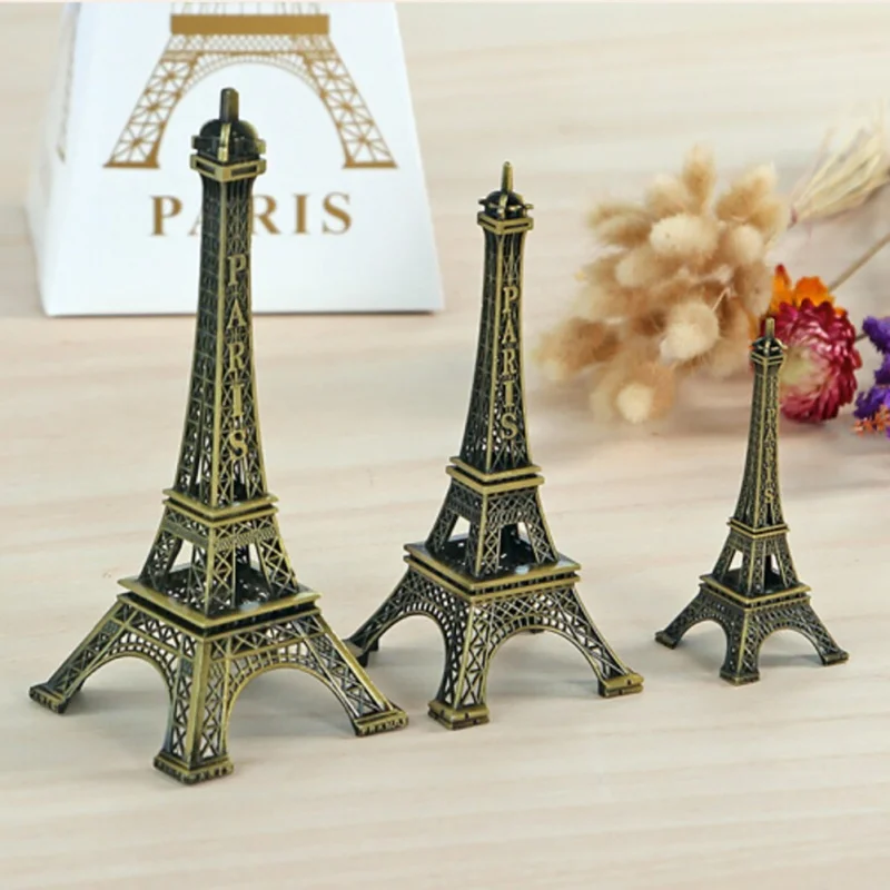 25cm Metal Art Crafts Paris Tower Model Figurine Zinc Alloy Statue Travel Souvenirs Home Room Decorations Creative Gifts | Дом и сад
