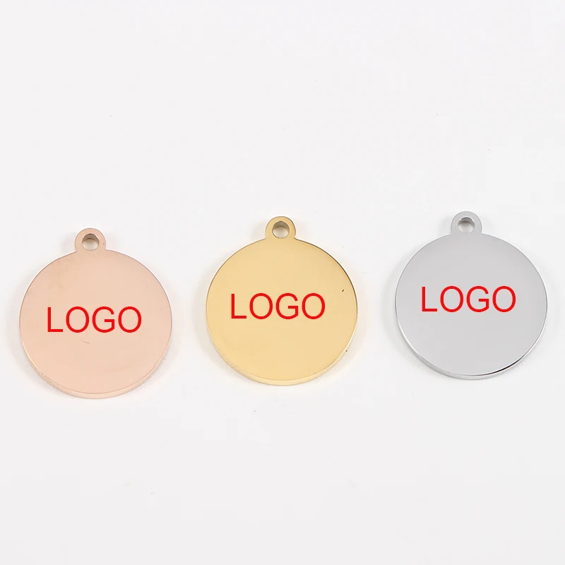 Круглые Подвески из нержавеющей стали зеркальная полировка 22 х19 мм подвески с