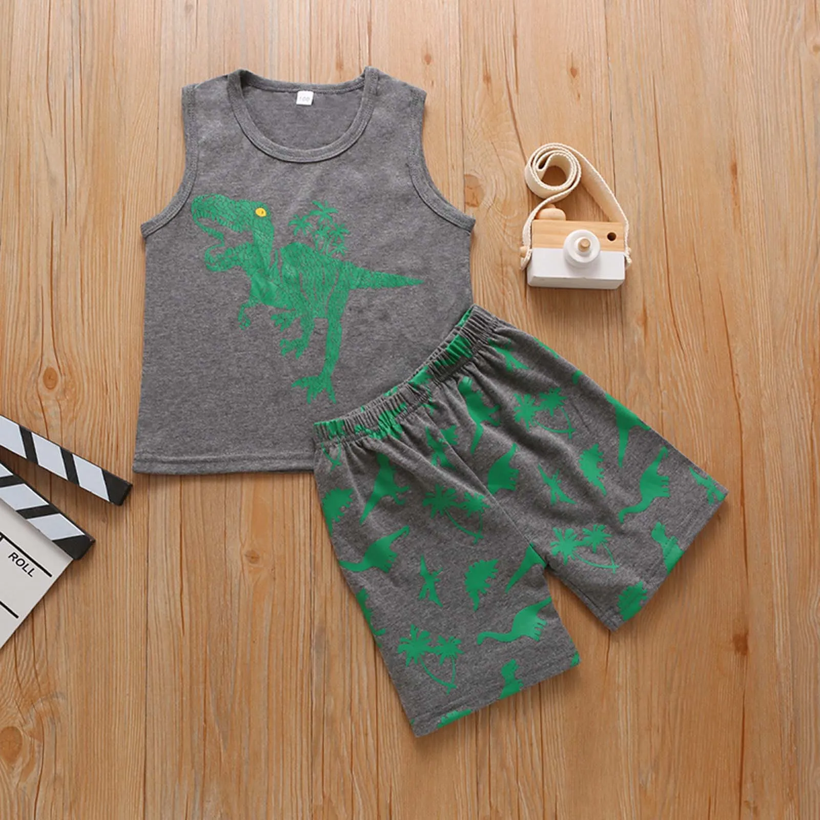 

Летняя спортивная жилетка с принтом динозавров для маленьких мальчиков