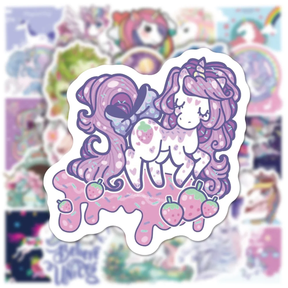 103050pcs cute unicorn cartoon graffiti stickers aesthetic diary phone laptop luggage guitar waterproof sticker decals kid toy free global shipping