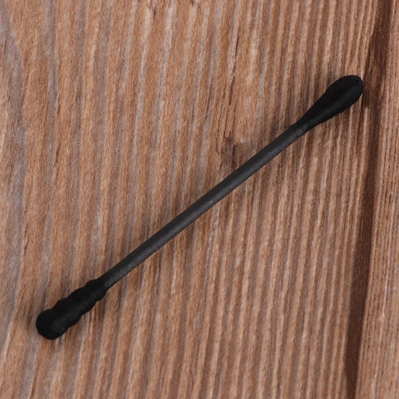 

200Pcs Activated Black Anti-bacterial Cotton Swab Ear Buds Double Head Cleaning