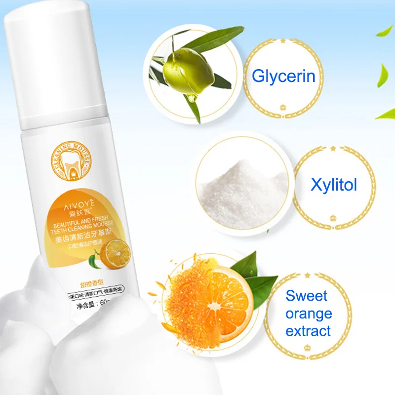 Отбеливающая пена для зубов уход за полостью рта удаление пятен отбеливатель