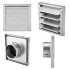 100 мм Нержавеющаясталь стены, устанавливаемое на вентиляционное отверстие в салоне автомобиля квадратный сушильная машина вытяжной вентилятор на выходе