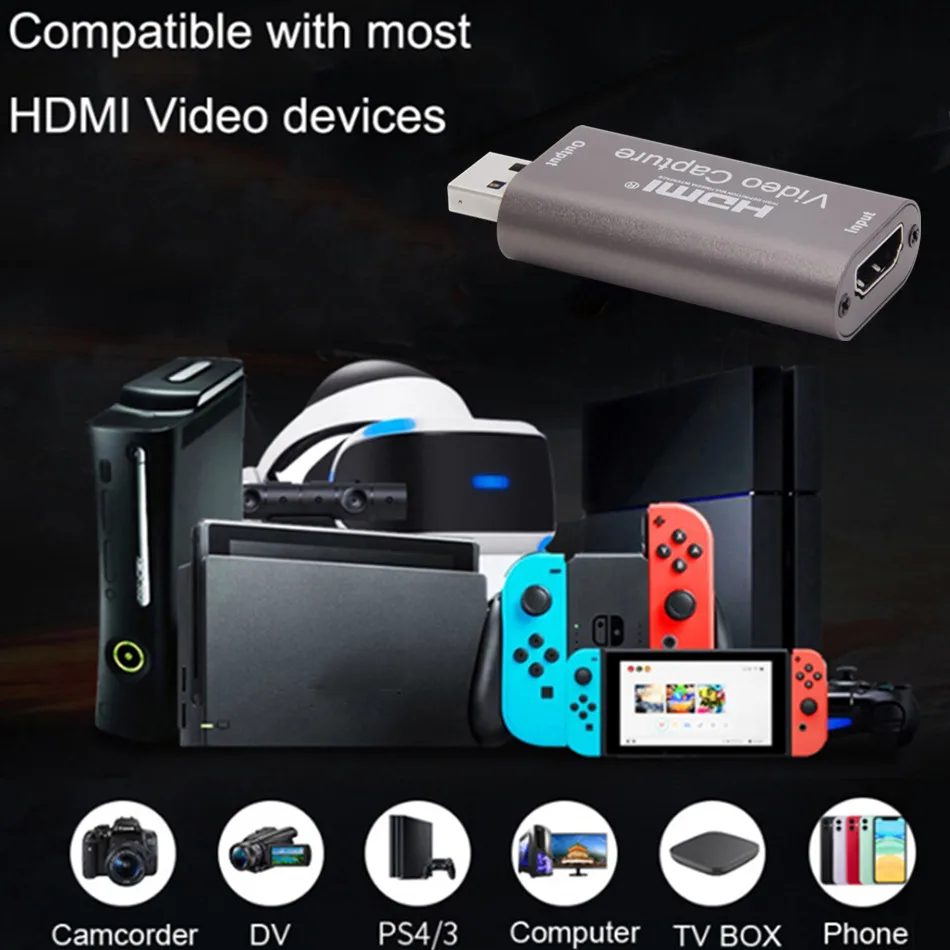 Карта видеозахвата 4K USB 3 0 2 HDMI записывающее устройство записывающая коробка для