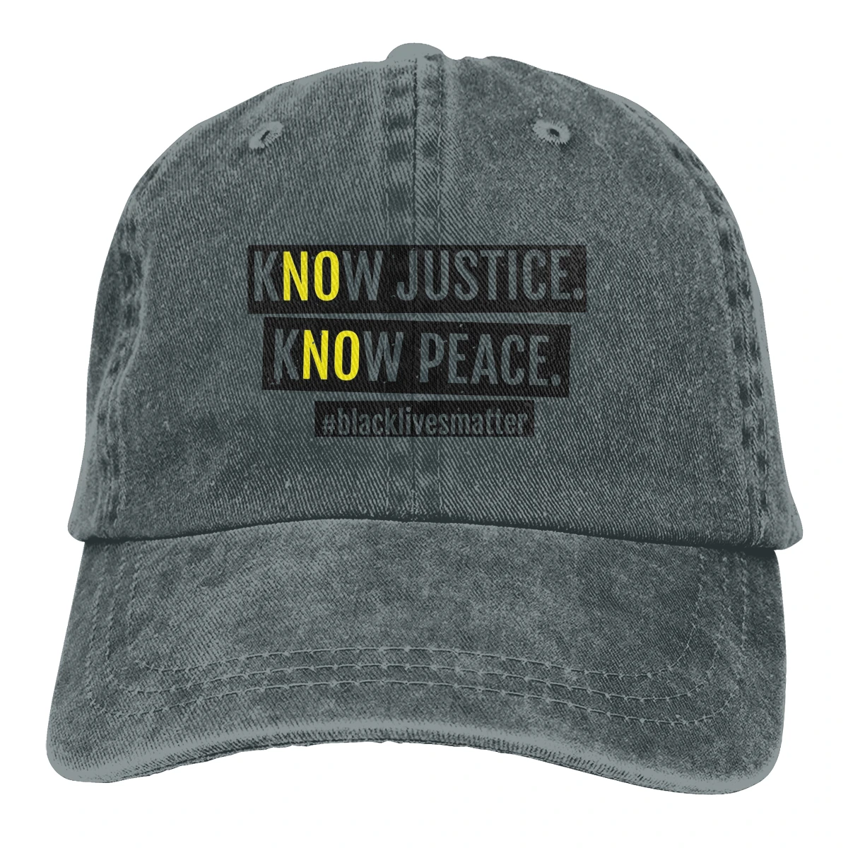 

Know Justice Know Peace Hats for Men Women Adjustable Sun Hats Vintage Trucker Hat