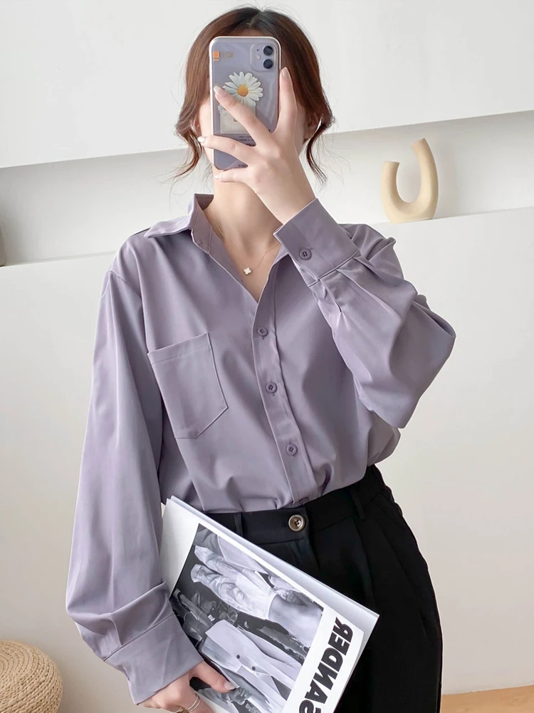 

Under Button Blouse Women Uniform Chiffon Women Tops Blouse Casual Elegant Blusas Mujer De Moda Tops For Women Fashion BW50XF