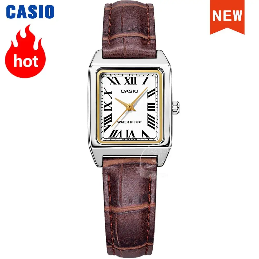 

Casio Watch women Luxury Brand Analog Leather Square dial Women's Wrist Watch Female Quartz waterproof Clock Relogio Mulher LTP