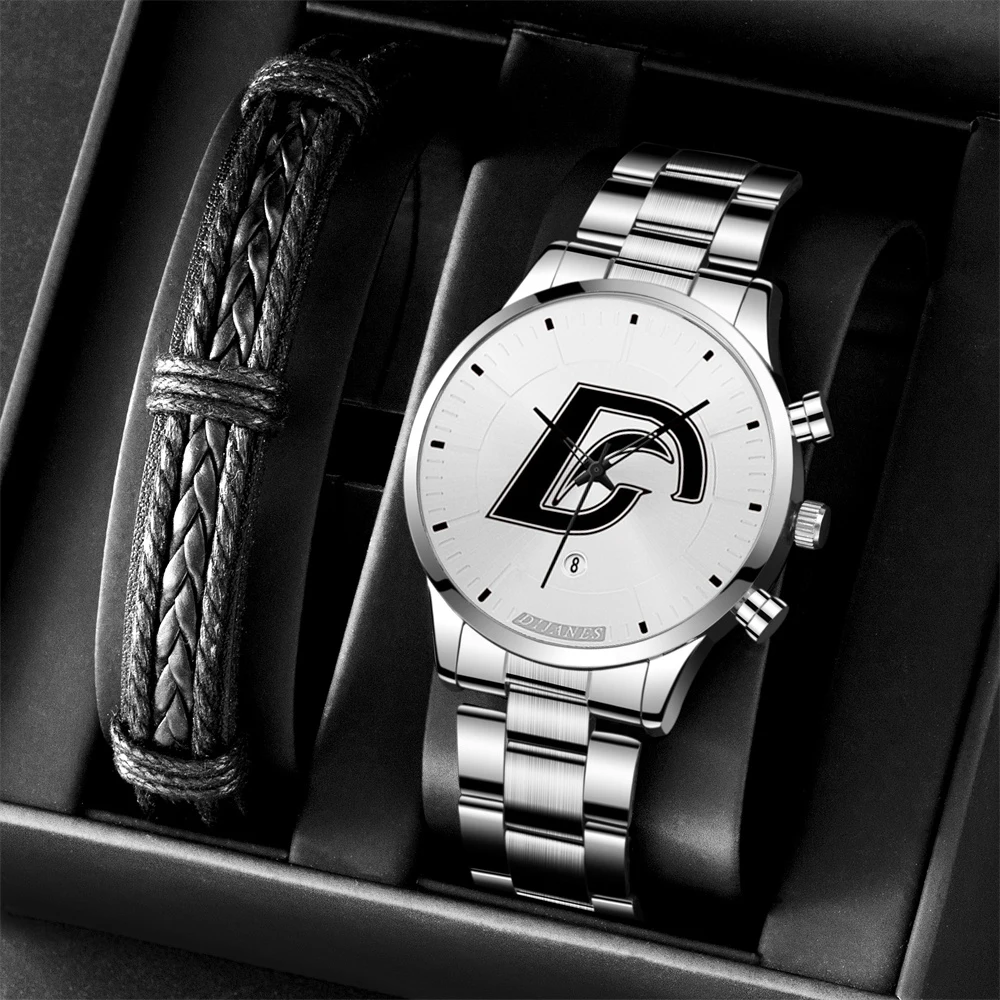 

relogio masculino 2022 Brand Mens Stainless Steel Watches Luxury Fashion Male Calendar Quartz Watch Man Bracelet Business Clock