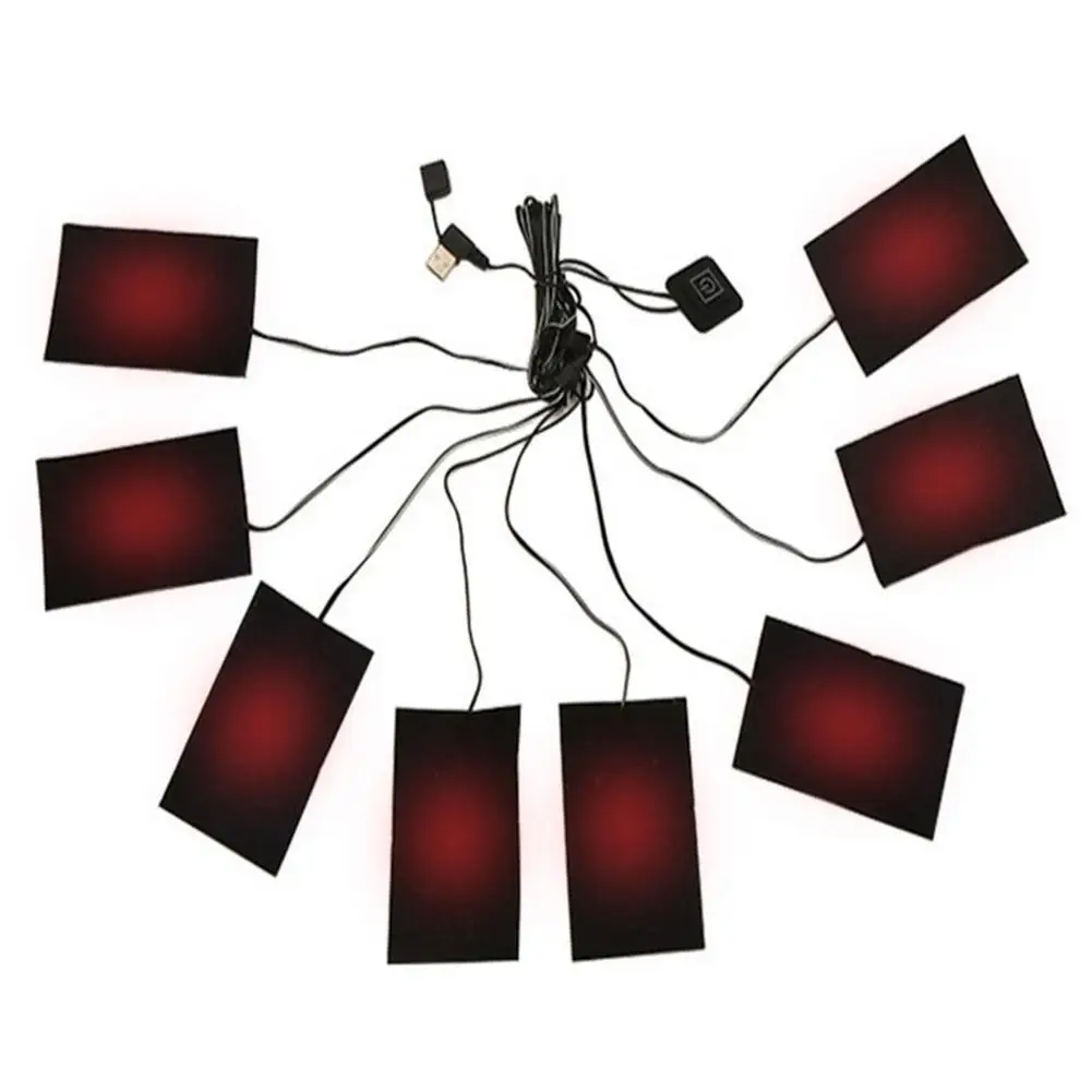 

8-в-1 обогревающая куртка с электроподогревом и USB-портом, уличная теплая зимняя жилетка с подогревом, подушечки для самостоятельной сборки о...