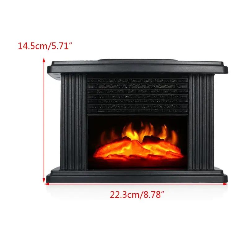 

1000W Electric Flame Heater Fireplace Air Heating Space Winter Warmer Fan Radiator Household EU Plug