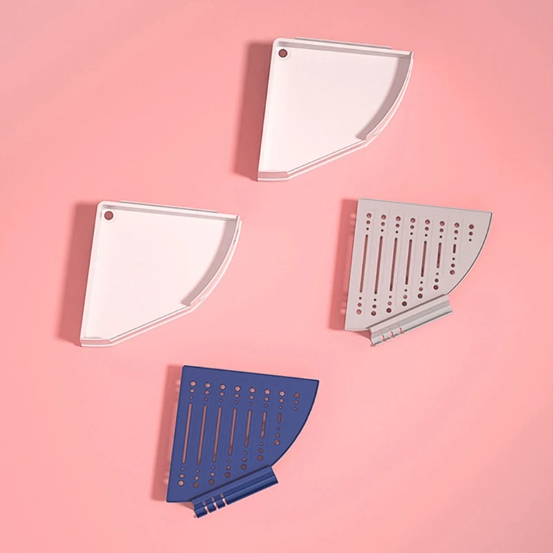 

Sensor Lighted Wall Mounted Corner Triangle Shelf Shower Hanging Bathroom Toilet Organizer Storage Holder Rack J60C