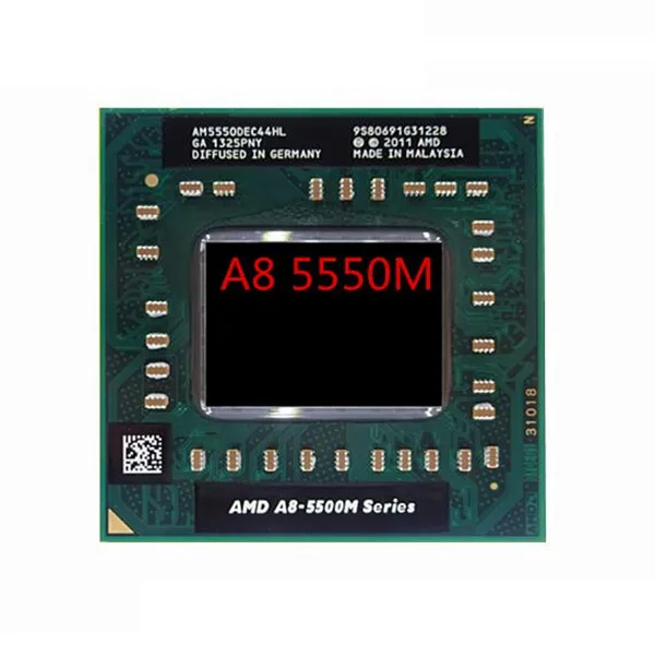 Процессор AMD для ноутбука A8 5500M series 5550M AM5550DEC44HL Socket FS1 CPU 4M Cache/2 1 ГГц/четырехъядерный