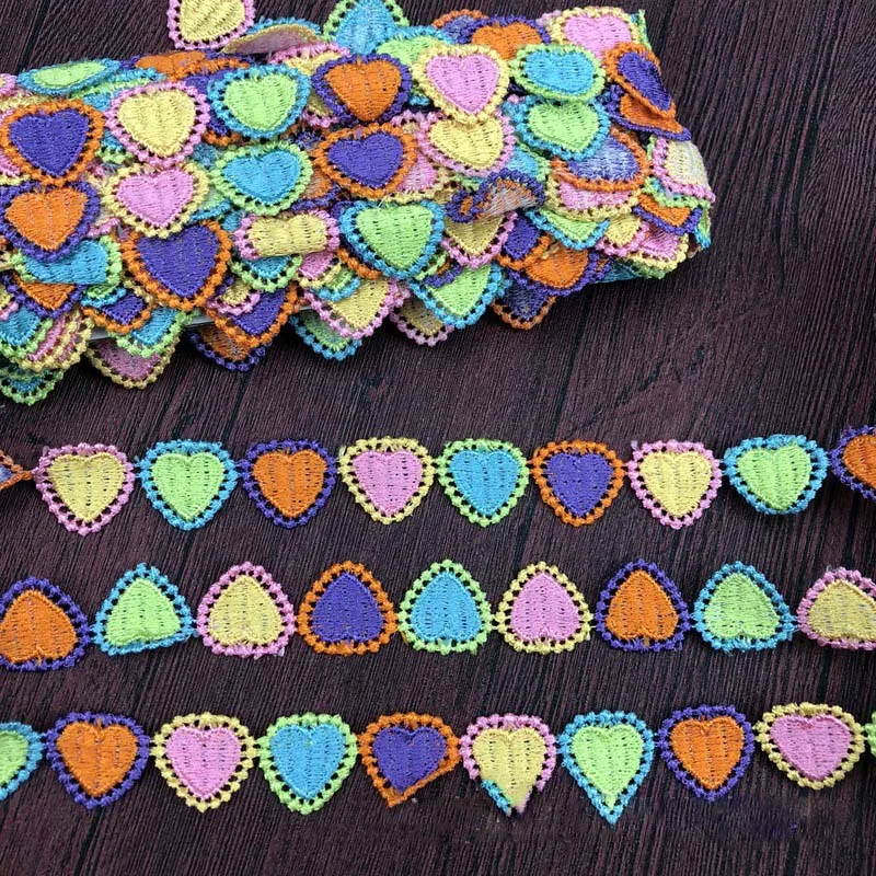 15 ярдов кружевные планки лента для рукоделия в форме сердца кружевная шитье