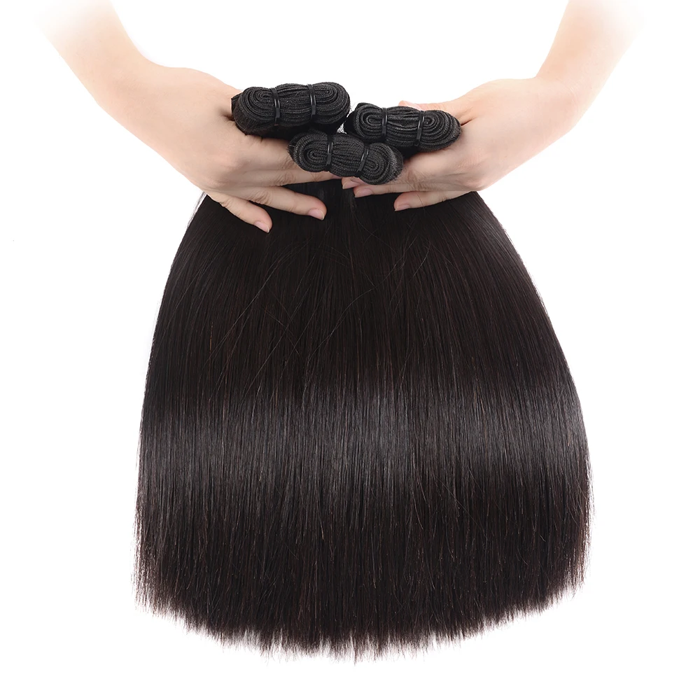 

30 32 Inch Straight Malaysian Virgin Hair Bundles Natural Color 100% Human Hair Weave Super Double Drawn Human Hair Extensions