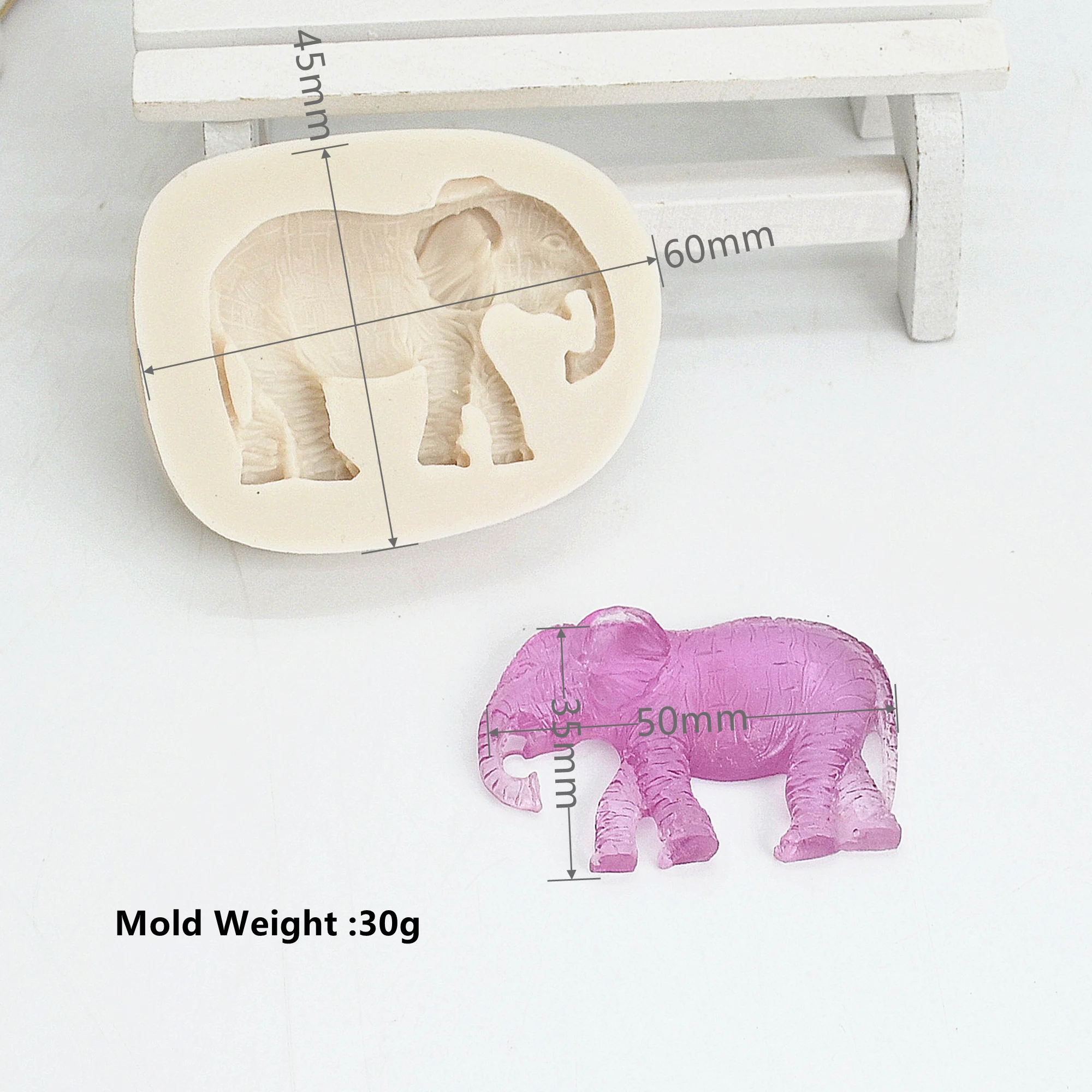 Luyou DIY с принтом в виде слона для силиконовая форма выпечки Fondant (сахарная)