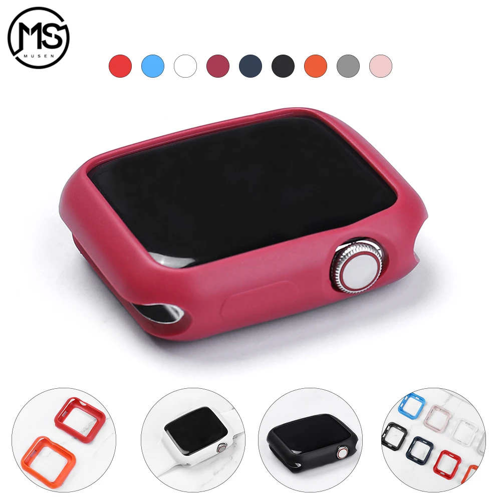 

Soft Silicone Case compatible for Apple Watch 6 SE 5 4 3 2 1series 38MM 42MM Protective Shell Bumper for iWatch 4/5 44MM 40MM